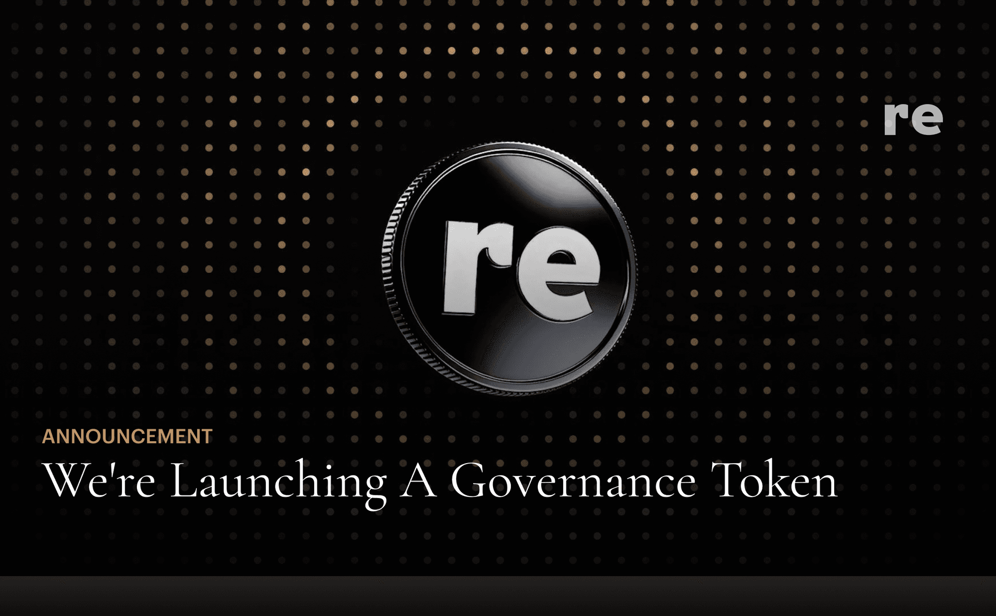 Resilience Foundation to Launch The RE Governance Token